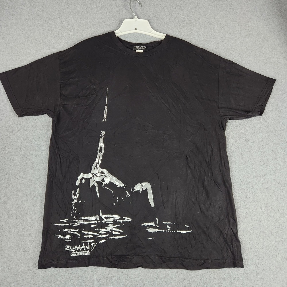 Zumanity Cirque du Soleil T-Shirt Mens XL Black Graphic Print Short Sleeve Tee